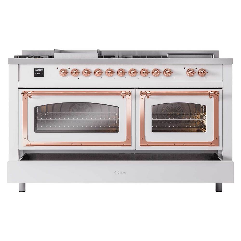 ILVE_UN60FSNMPRAPLP_Nostalgie_II_60"_Dual_Fuel_Range_drawer_opened