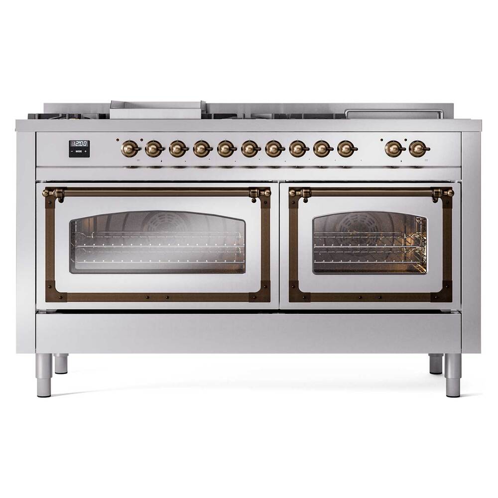ILVE_UN60FSNMPSSBLP_Nostalgie_II_60"_Dual_Fuel_Range_front_view