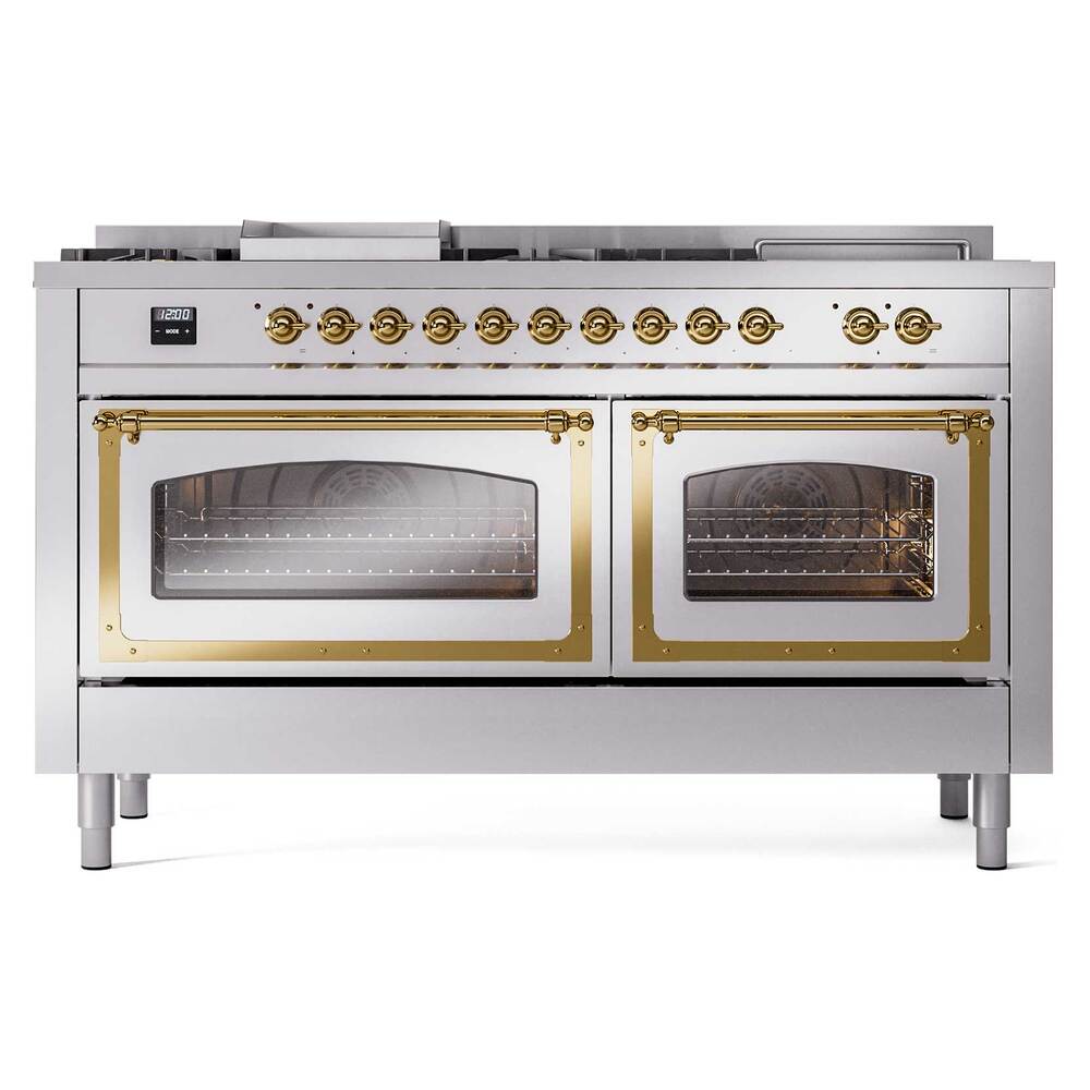 ILVE_UN60FSNMPSSGLP_Nostalgie_II_60"_Dual_Fuel_Range_front_view