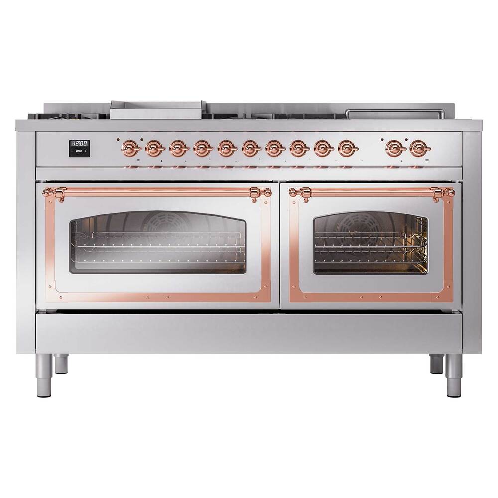 ILVE_UN60FSNMPSSPLP_Nostalgie_II_60"_Dual_Fuel_Range_front_view