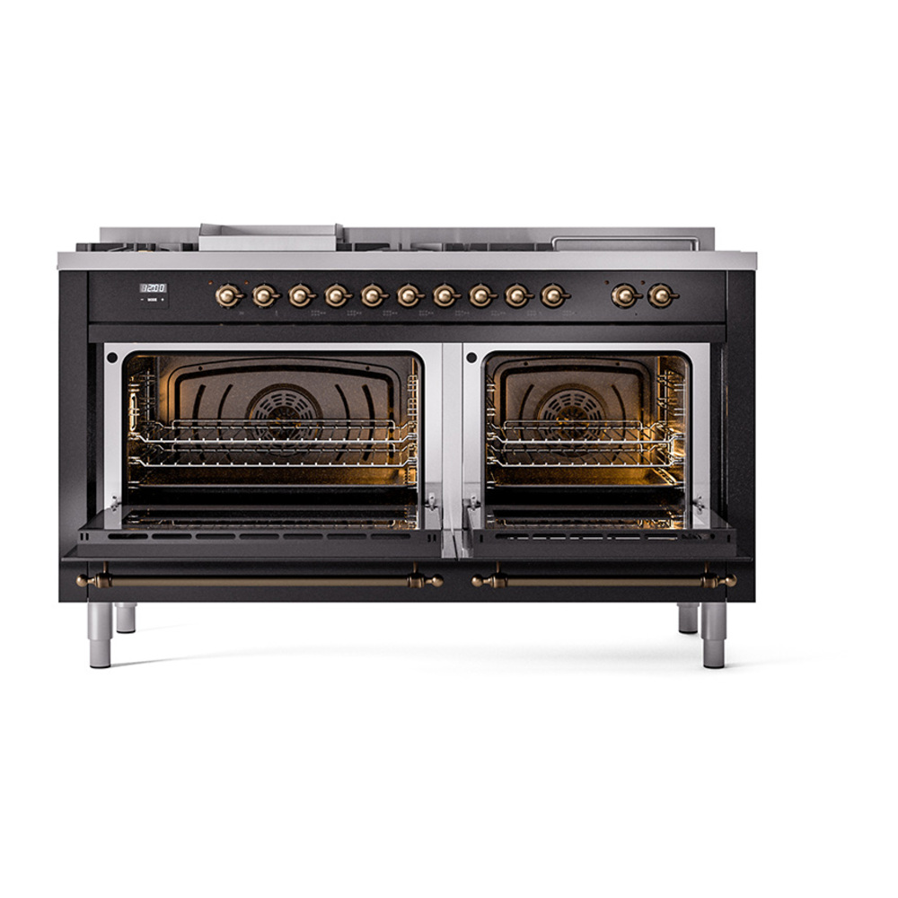 ILVE_UN60FSQNMPBKB_Nostalgie_II_60"_Dual_Fuel_Range_oven_door_opened
