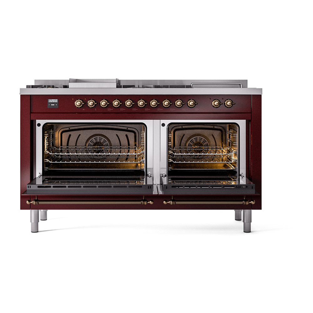 ILVE_UN60FSQNMPBUBLP_Nostalgie_II_60"_Dual_Fuel_Range_oven_door_opened
