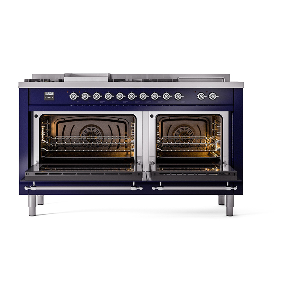 ILVE_UN60FSQNMPMBCLP_Nostalgie_II_60"_Dual_Fuel_Range_oven_door_opened