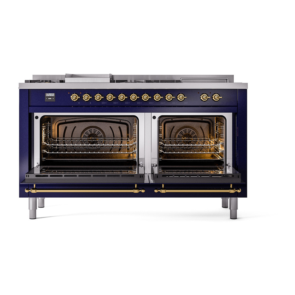 ILVE_UN60FSQNMPMBGLP_Nostalgie_II_60"_Dual_Fuel_Range_oven_door_opened