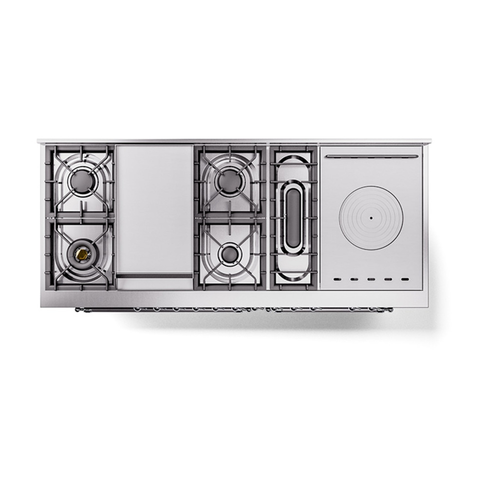 ILVE_UN60FSQNMPMGCLP_Nostalgie_II_60"_Dual_Fuel_Range_top_view