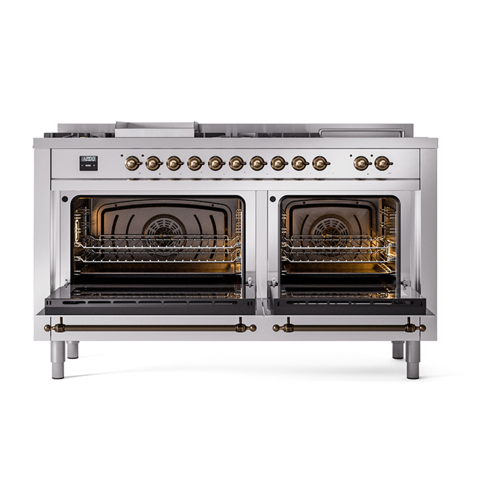 ILVE_UN60FSQNMPSSB_Nostalgie_II_60"_Dual_Fuel_Range_oven_door_opened