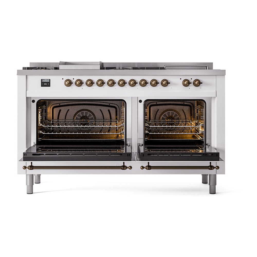 ILVE_UN60FSQNMPWHBLP_Nostalgie_II_60"_Dual_Fuel_Range_oven_door_opened