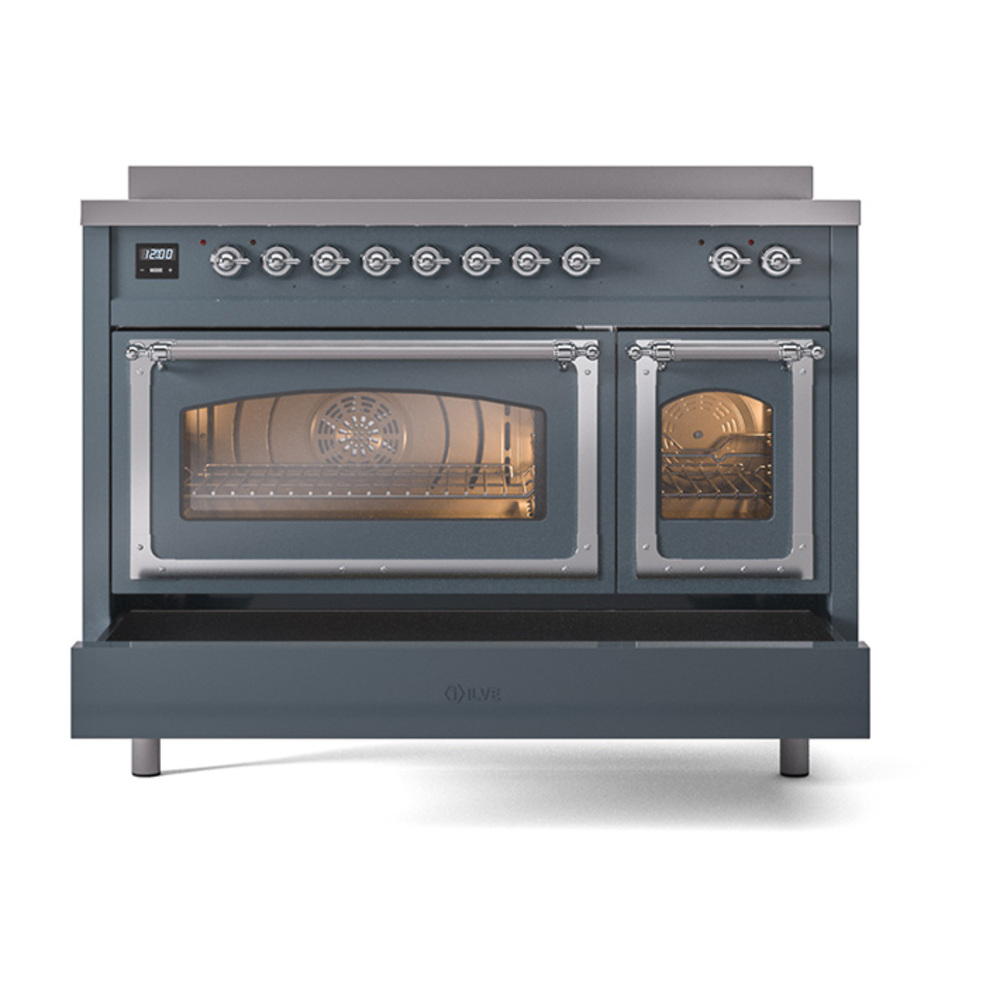 ILVE_UNI486NMPBGC_Nostalgie_II_48"_Induction_Range_drawer_opened
