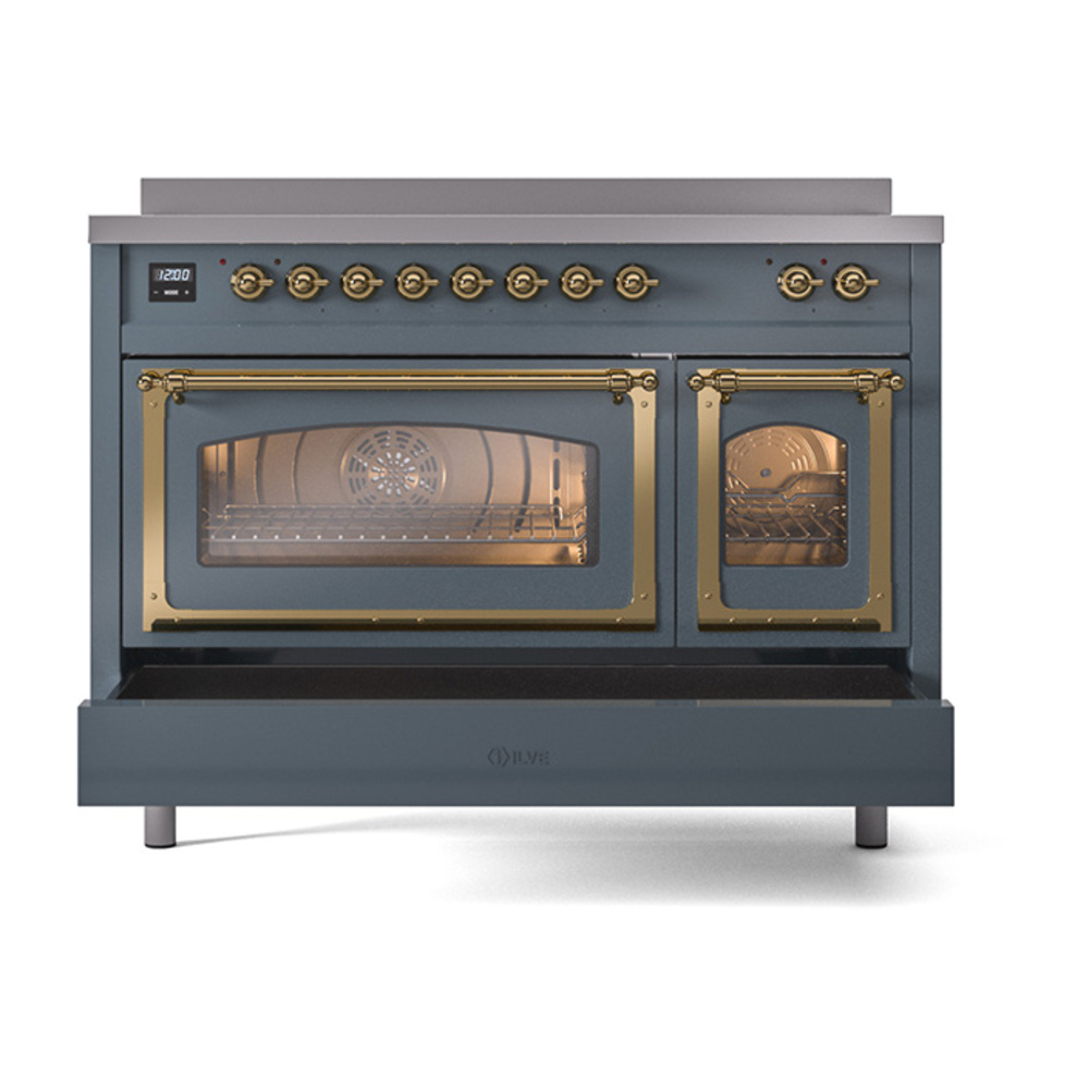 ILVE_UNI486NMPBGG_Nostalgie_II_48"_Induction_Range_drawer_opened