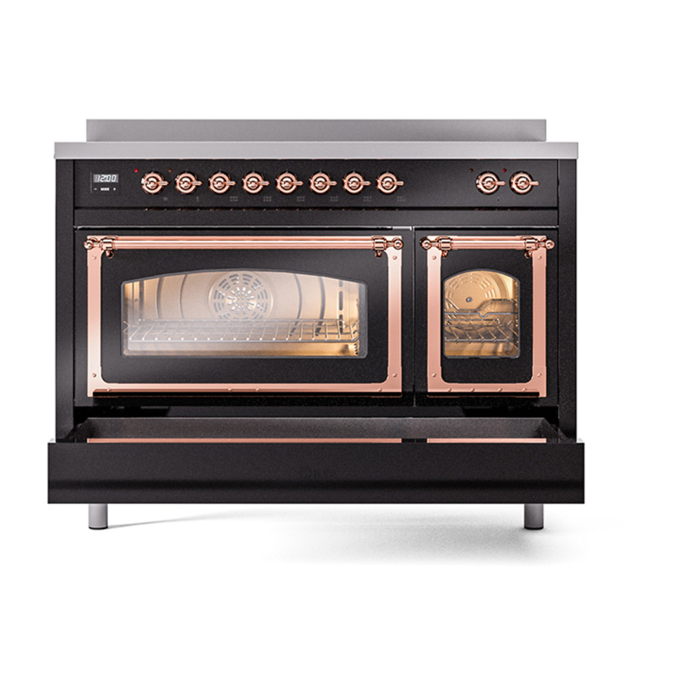 ILVE_UNI486NMPBKP_Nostalgie_II_48"_Induction_Range_drawer_opened