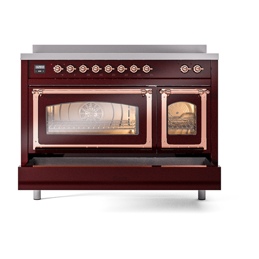 ILVE_UNI486NMPBUP_Nostalgie_II_48"_Induction_Range_drawer_opened