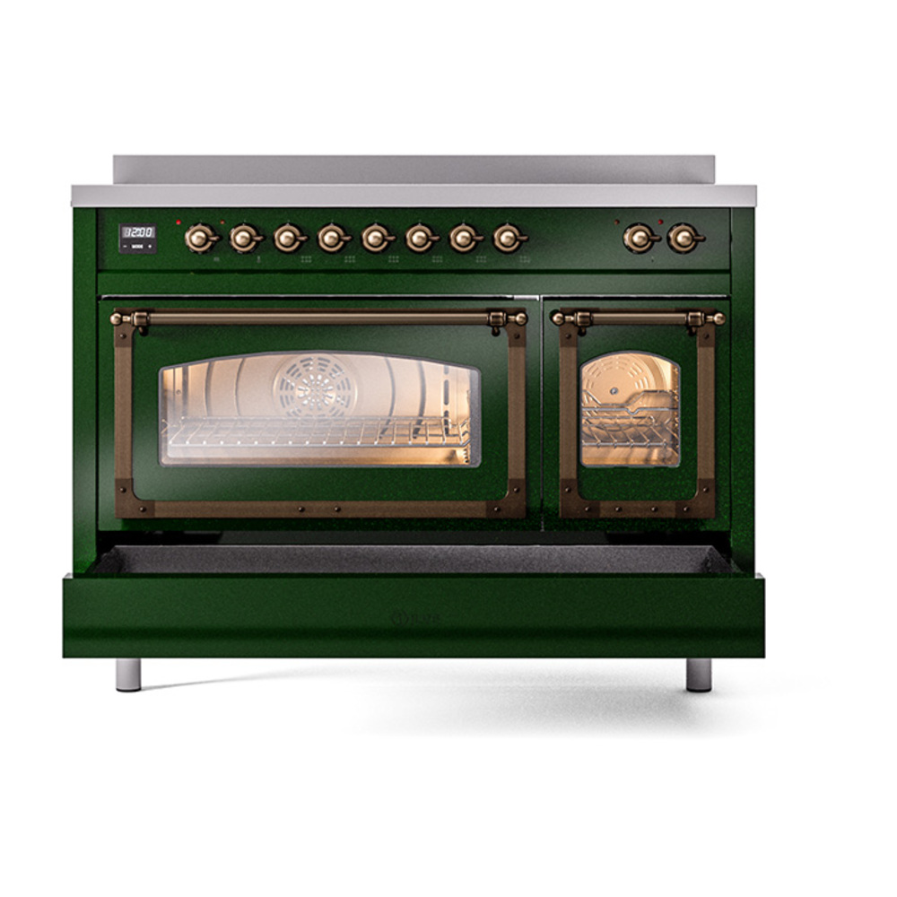 ILVE_UNI486NMPEGB_Nostalgie_II_48"_Induction_Range_drawer_opened