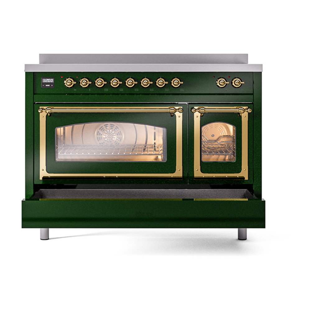 ILVE_UNI486NMPEGG_Nostalgie_II_48"_Induction_Range_drawer_opened