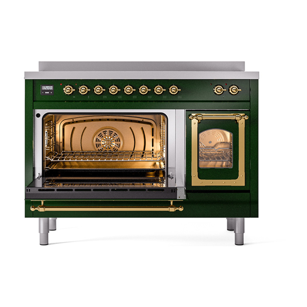 ILVE_UNI486NMPEGG_Nostalgie_II_48"_Induction_Range_main_oven_door_opened