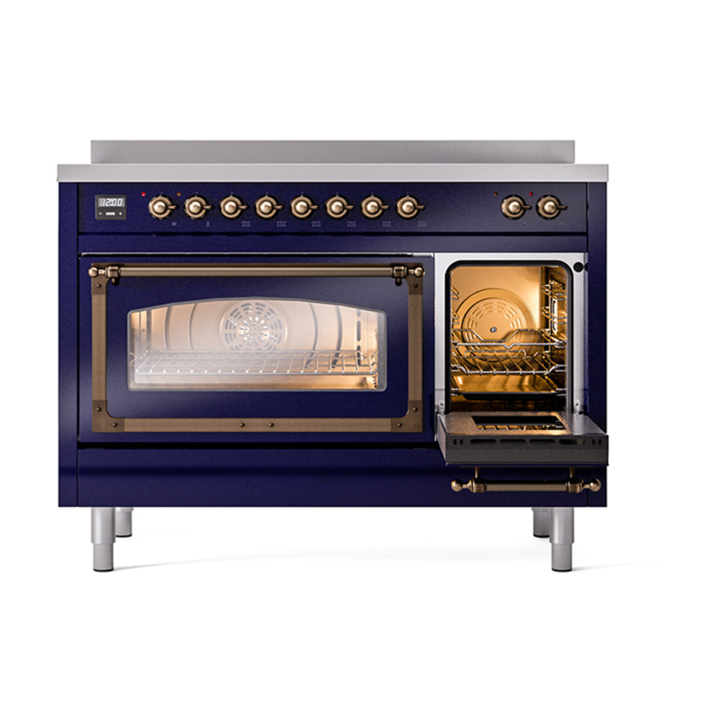 ILVE_UNI486NMPMBB_Nostalgie_II_48"_Induction_Range_drawer_opened