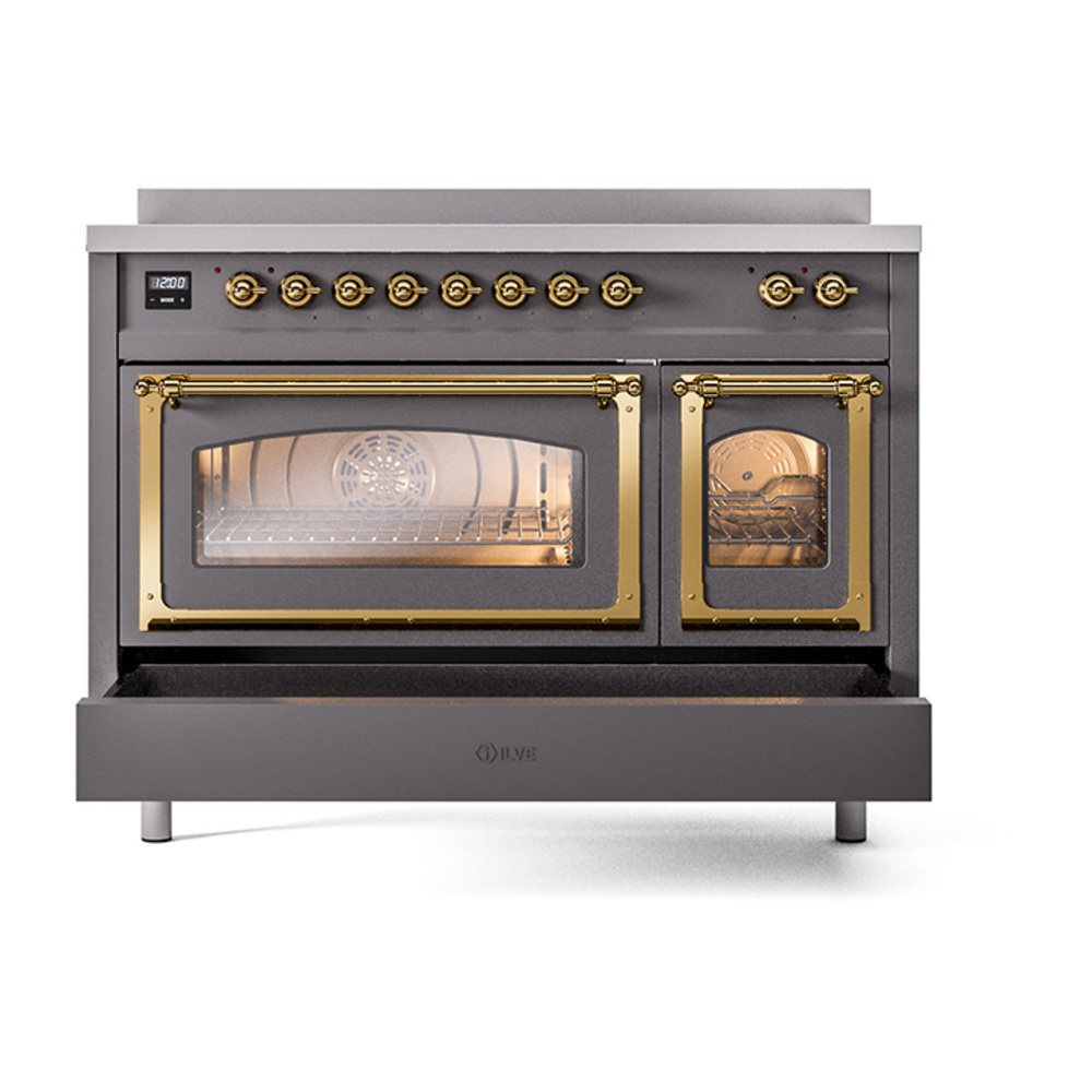 ILVE_UNI486NMPMGG_Nostalgie_II_48"_Induction_Range_drawer_opened