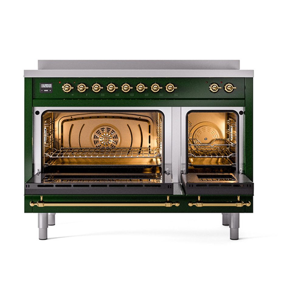 ILVE_UNI486QNMPEGG_Nostalgie_II_48"_Induction_Range_oven_door_opened