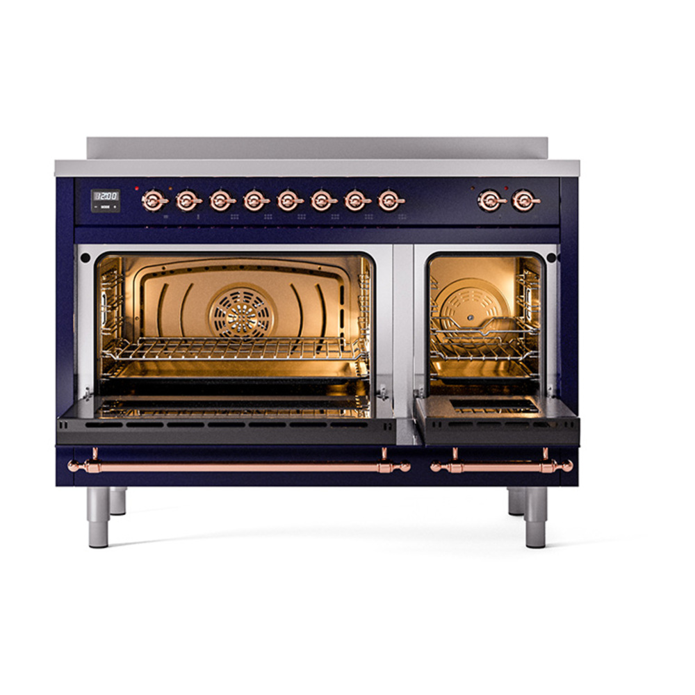 ILVE_UNI486QNMPMBP_Nostalgie_II_48"_Induction_Range_oven_door_opened