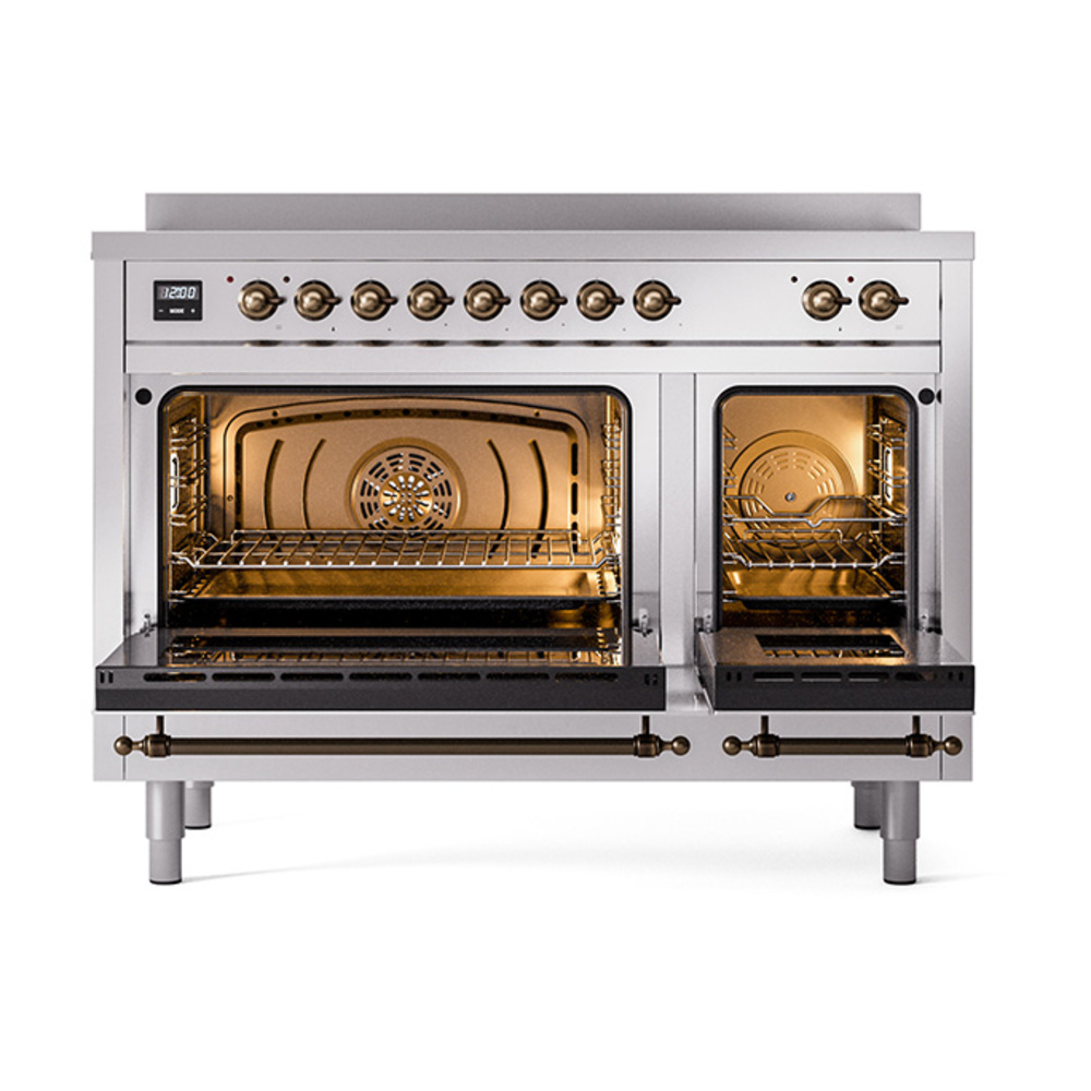 ILVE_UNI486QNMPSSB_Nostalgie_II_48"_Induction_Range_oven_door_opened