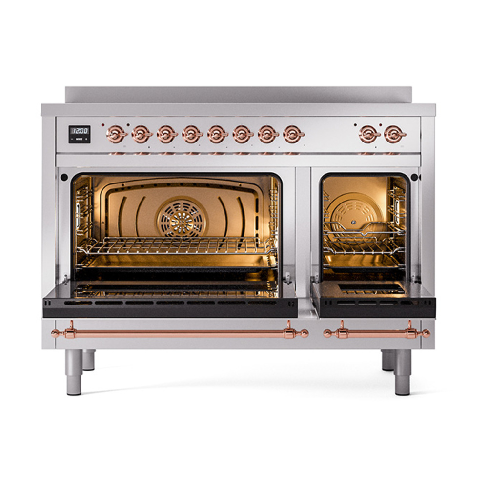 ILVE_UNI486QNMPSSP_Nostalgie_II_48"_Induction_Range_oven_door_opened