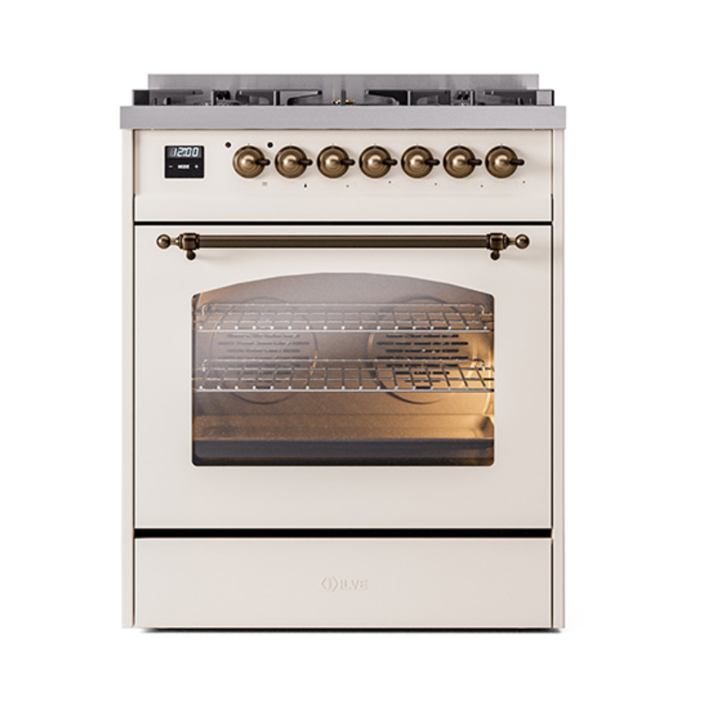 ILVE_UP30NMPAWB_Nostalgie_II_30"_Dual_Fuel_Range_front_view