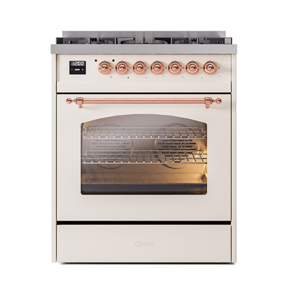 ILVE_UP30NMPAWPLP_Nostalgie_II_30"_Dual_Fuel_Range_front_view