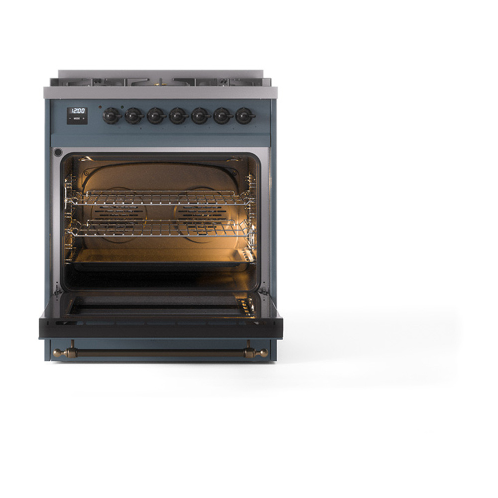 ILVE_UP30NMPBGB_Nostalgie_II_30"_Dual_Fuel_Range_door_opened