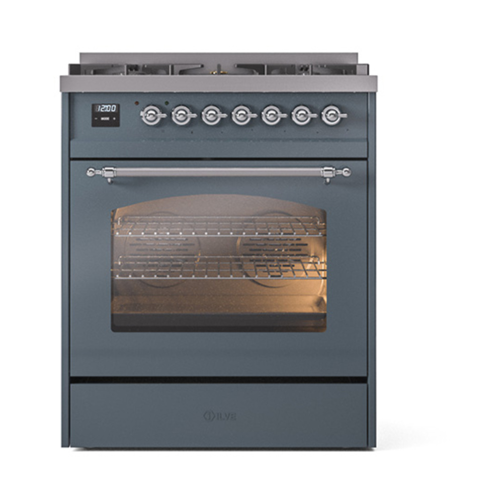ILVE_UP30NMPBGC_Nostalgie_II_30"_Dual_Fuel_Range_front_view