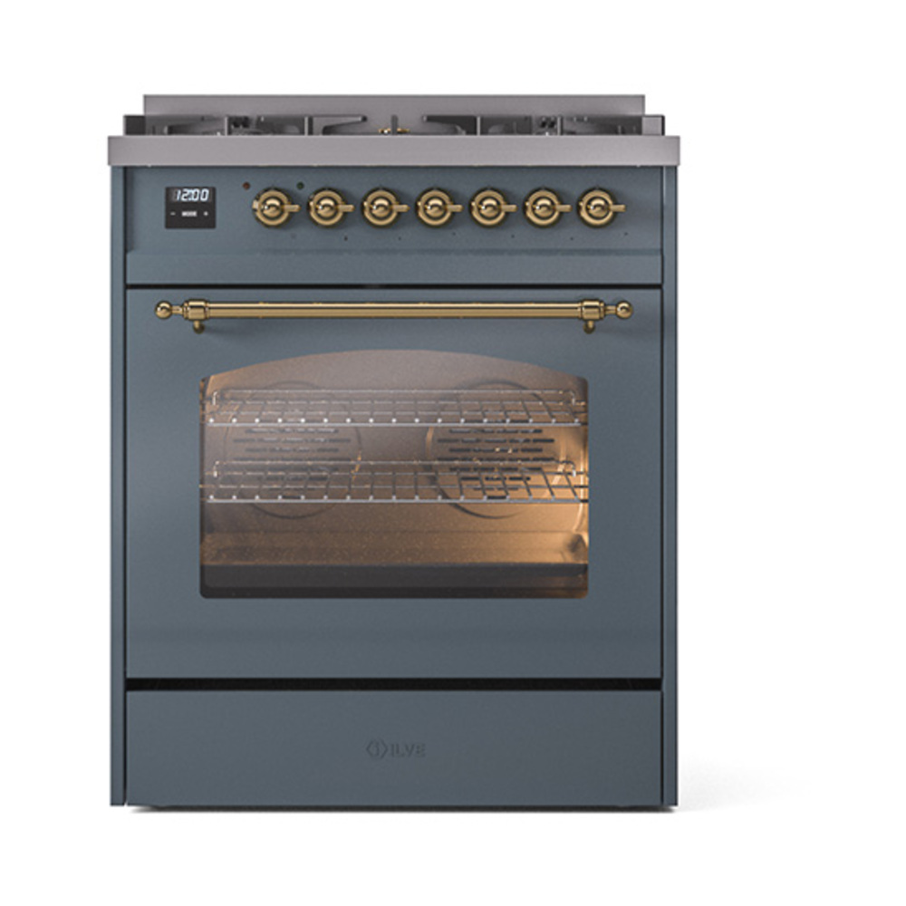 ILVE_UP30NMPBGGLP_Nostalgie_II_30"_Dual_Fuel_Range_front_view