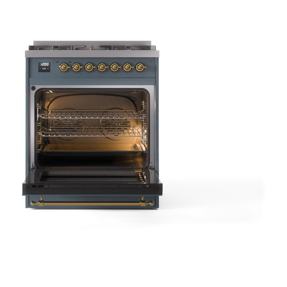 ILVE_UP30NMPBGGLP_Nostalgie_II_30"_Dual_Fuel_Range_door_opened
