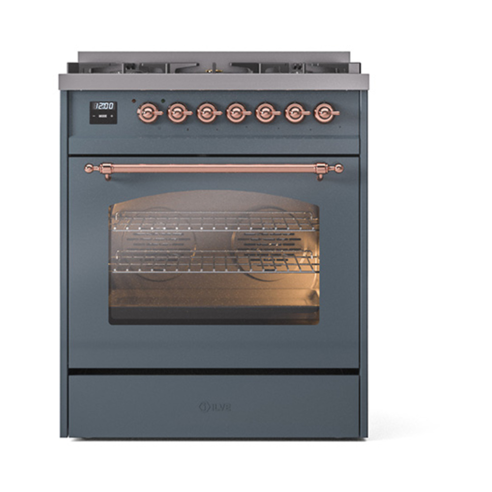 ILVE_UP30NMPBGPLP_Nostalgie_II_30"_Dual_Fuel_Range_front_view