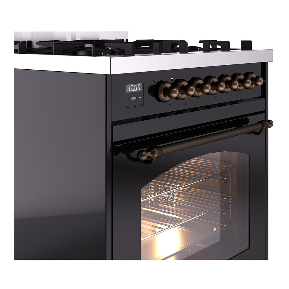 ILVE_UP30NMPBKB_Nostalgie_II_30"_Dual_Fuel_Range_details