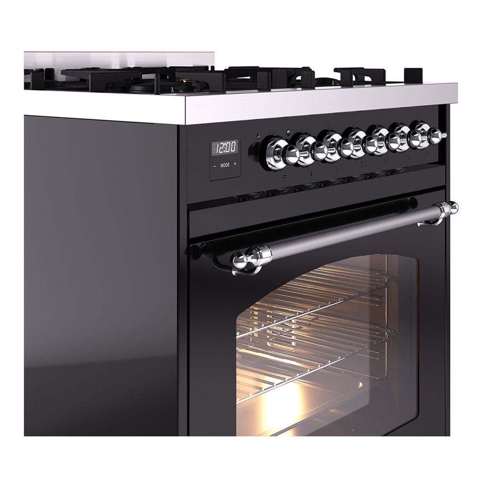 ILVE_UP30NMPBKCLP_Nostalgie_II_30"_Dual_Fuel_Range_details
