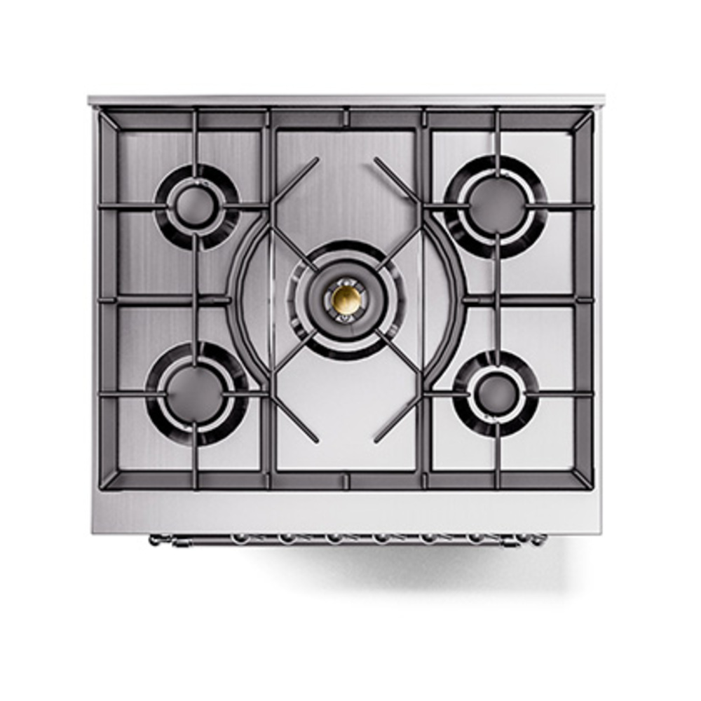 ILVE_UP30NMPBKCLP_Nostalgie_II_30"_Dual_Fuel_Range_top_view