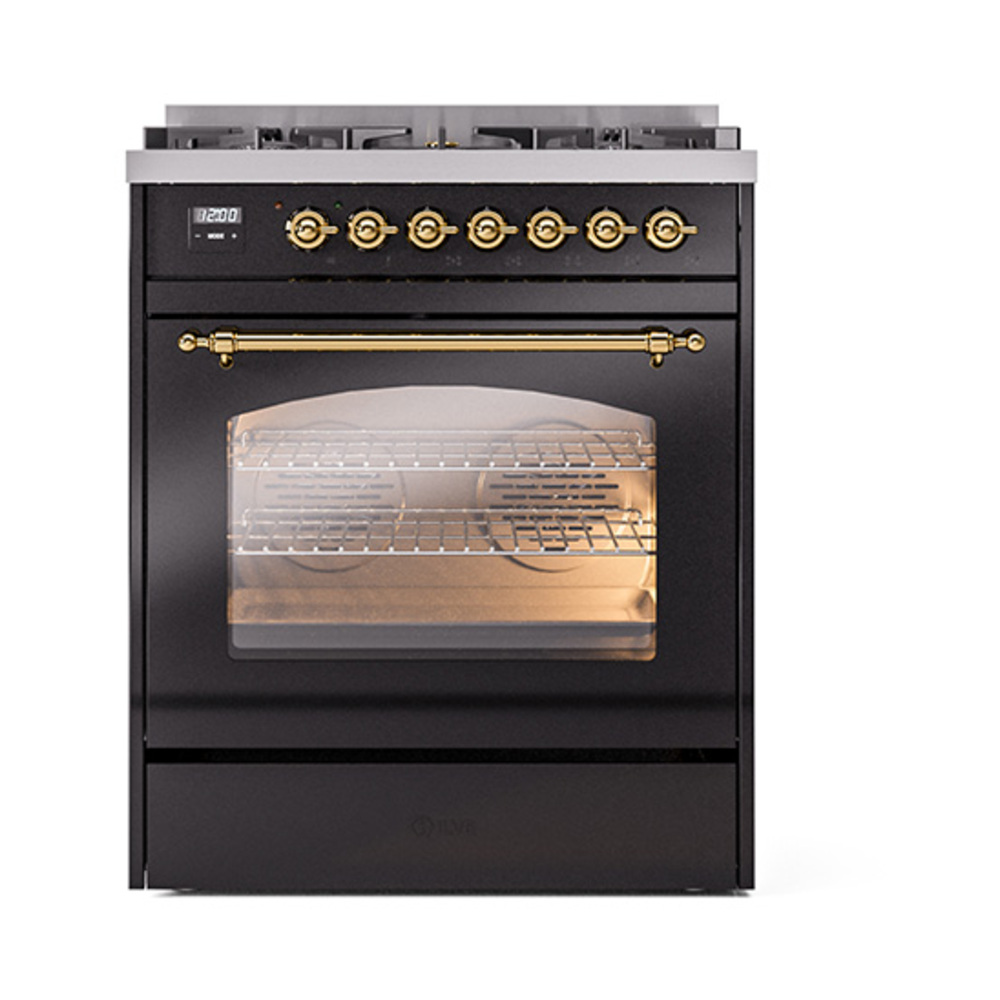 ILVE_UP30NMPBKGLP_Nostalgie_II_30"_Dual_Fuel_Range_front_view