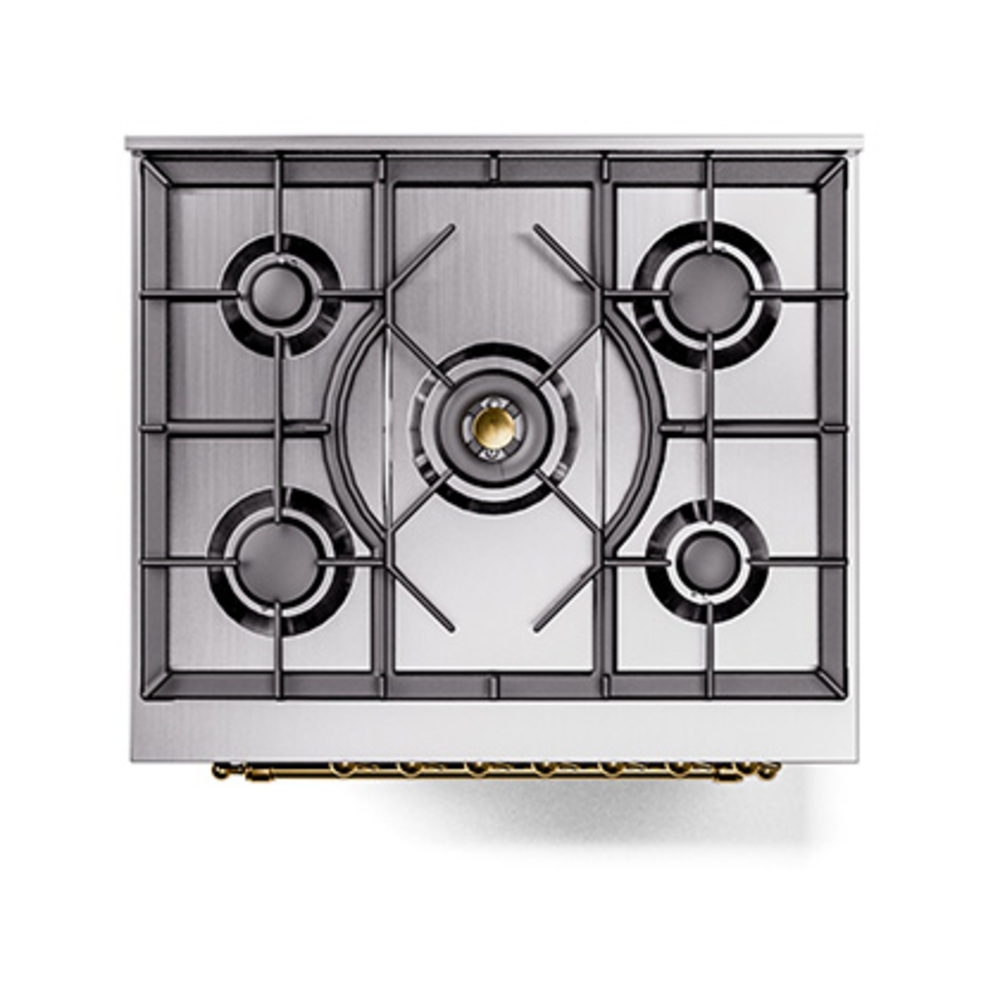 ILVE_UP30NMPBKGLP_Nostalgie_II_30"_Dual_Fuel_Range_top_view