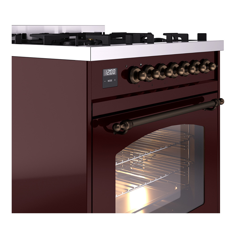 ILVE_UP30NMPBUB_Nostalgie_II_30"_Dual_Fuel_Range_details