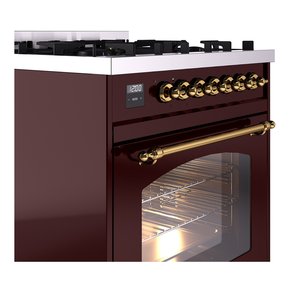 ILVE_UP30NMPBUGLP_Nostalgie_II_30"_Dual_Fuel_Range_details