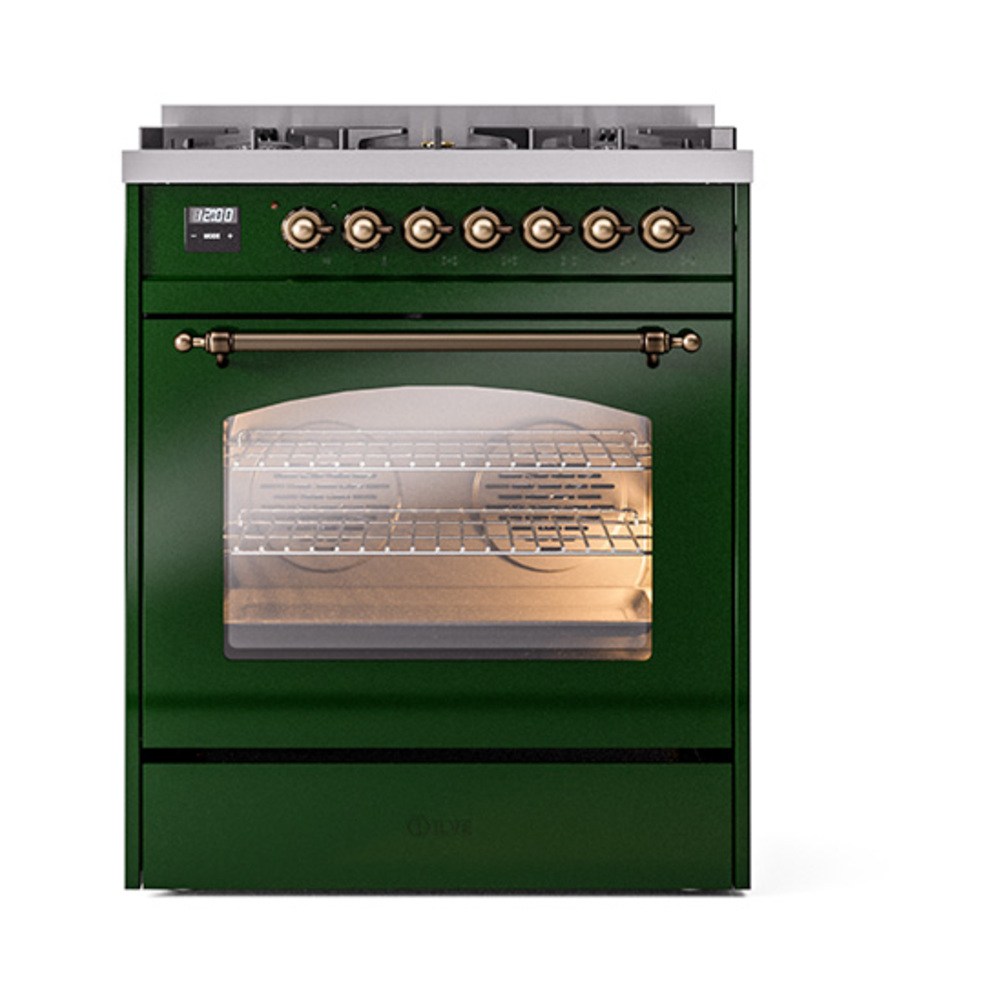 ILVE_UP30NMPEGB_Nostalgie_II_30"_Dual_Fuel_Range_front_view