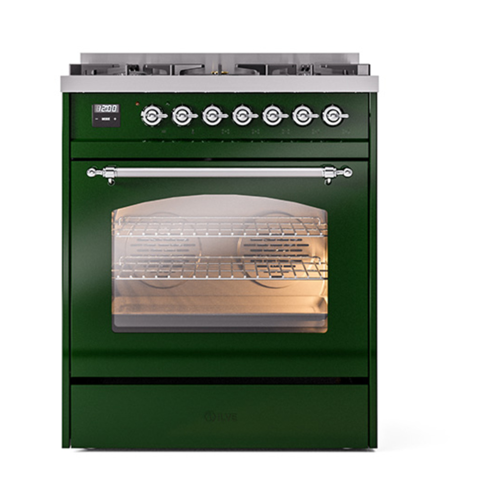 ILVE_UP30NMPEGC_Nostalgie_II_30"_Dual_Fuel_Range_front_view