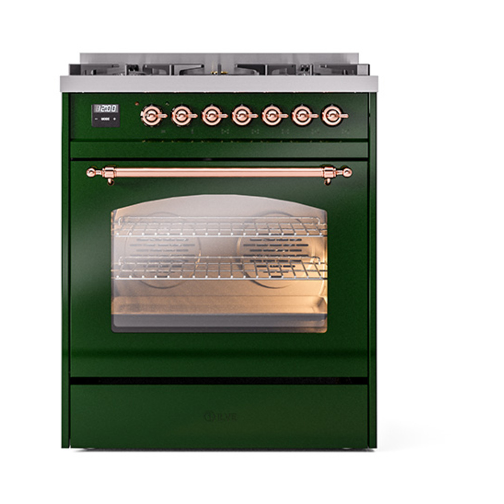 ILVE_UP30NMPEGPLP_Nostalgie_II_30"_Dual_Fuel_Range_front_view