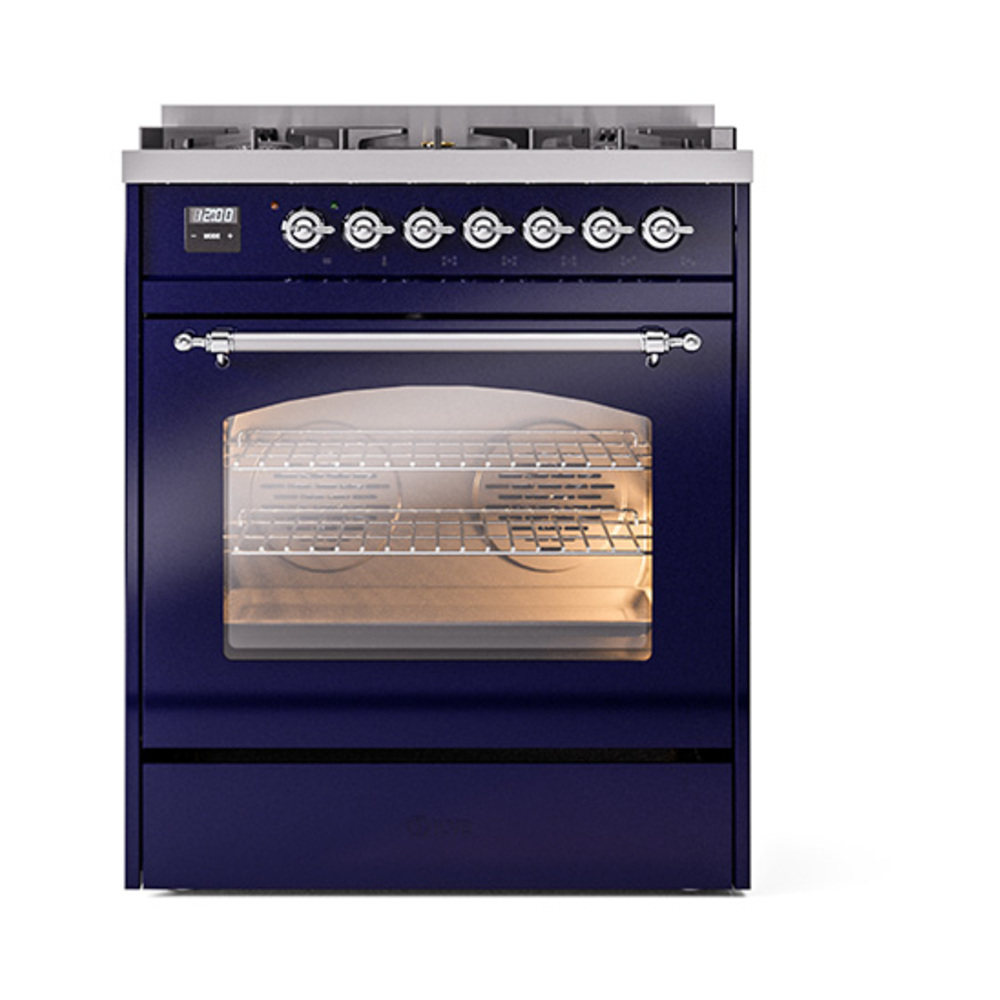 ILVE_UP30NMPMBC_Nostalgie_II_30"_Dual_Fuel_Range_front_view
