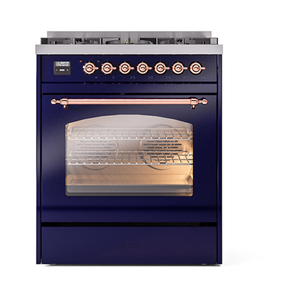 ILVE_UP30NMPMBPLP_Nostalgie_II_30"_Dual_Fuel_Range_front_view