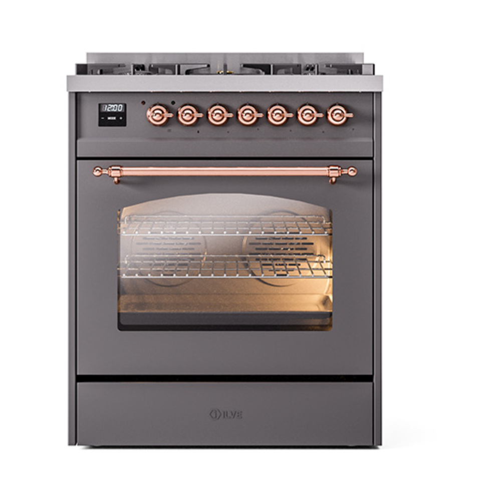 ILVE_UP30NMPMGP_Nostalgie_II_30"_Dual_Fuel_Range_front_view