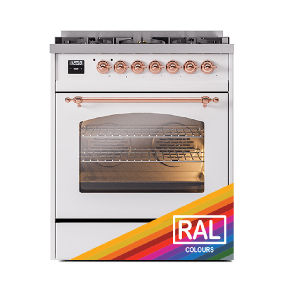 ILVE_UP30NMPRAPLP_Nostalgie_II_30"_Dual_Fuel_Range_front_view