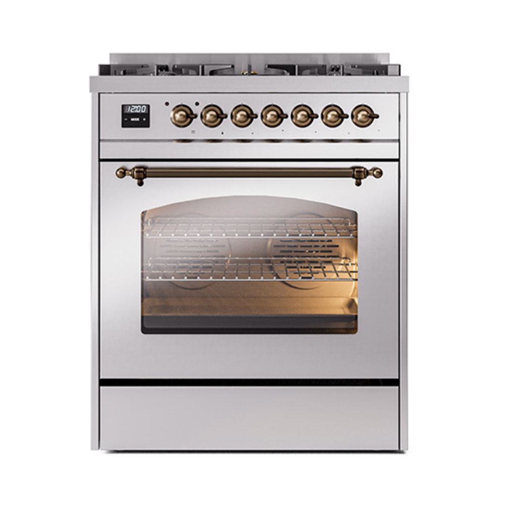 ILVE_UP30NMPSSB_Nostalgie_II_30"_Dual_Fuel_Range_front_view