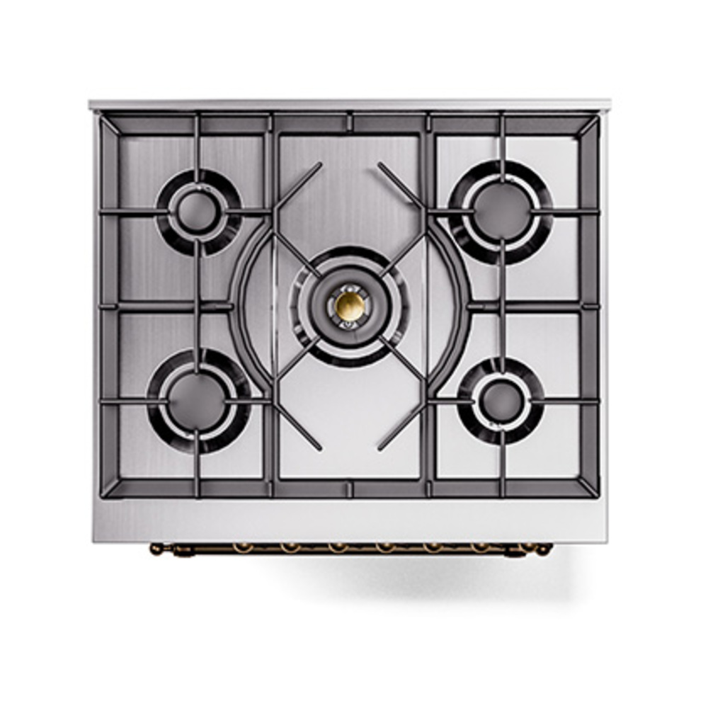 ILVE UP30NMP Nostalgie II 30" Dual Fuel RangeILVE_UP30NMPSSB_Nostalgie_II_30"_Dual_Fuel_Range_top_view
