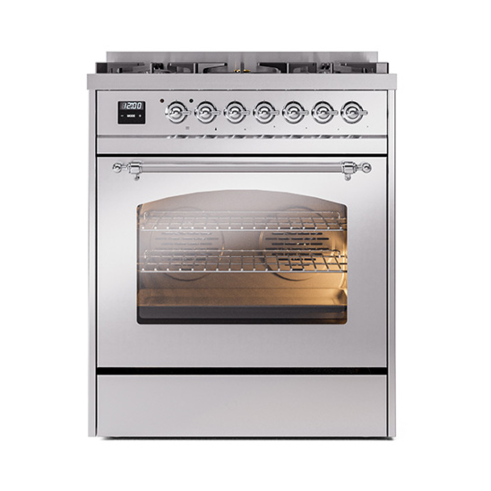 ILVE_UP30NMPSSCLP_Nostalgie_II_30"_Dual_Fuel_Range_front_view