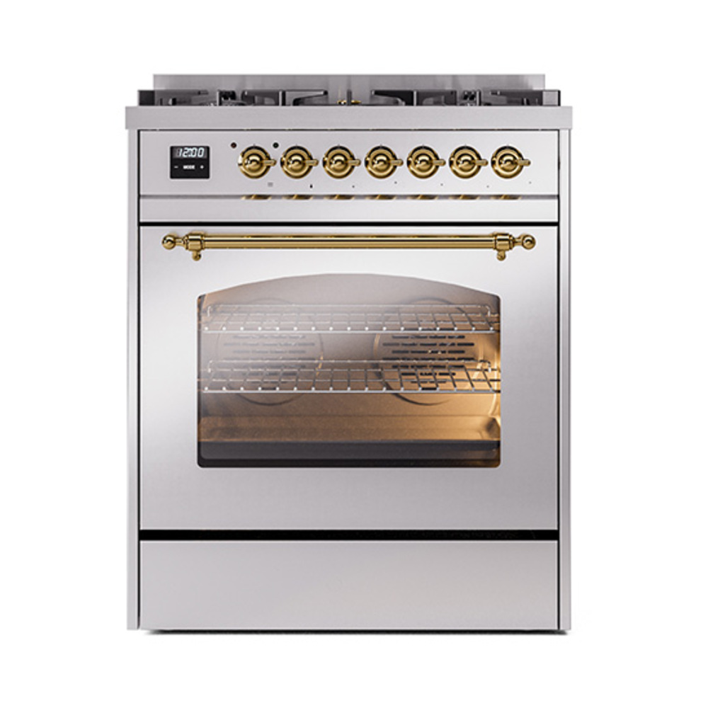 ILVE_UP30NMPSSGLP_Nostalgie_II_30"_Dual_Fuel_Range_front_view