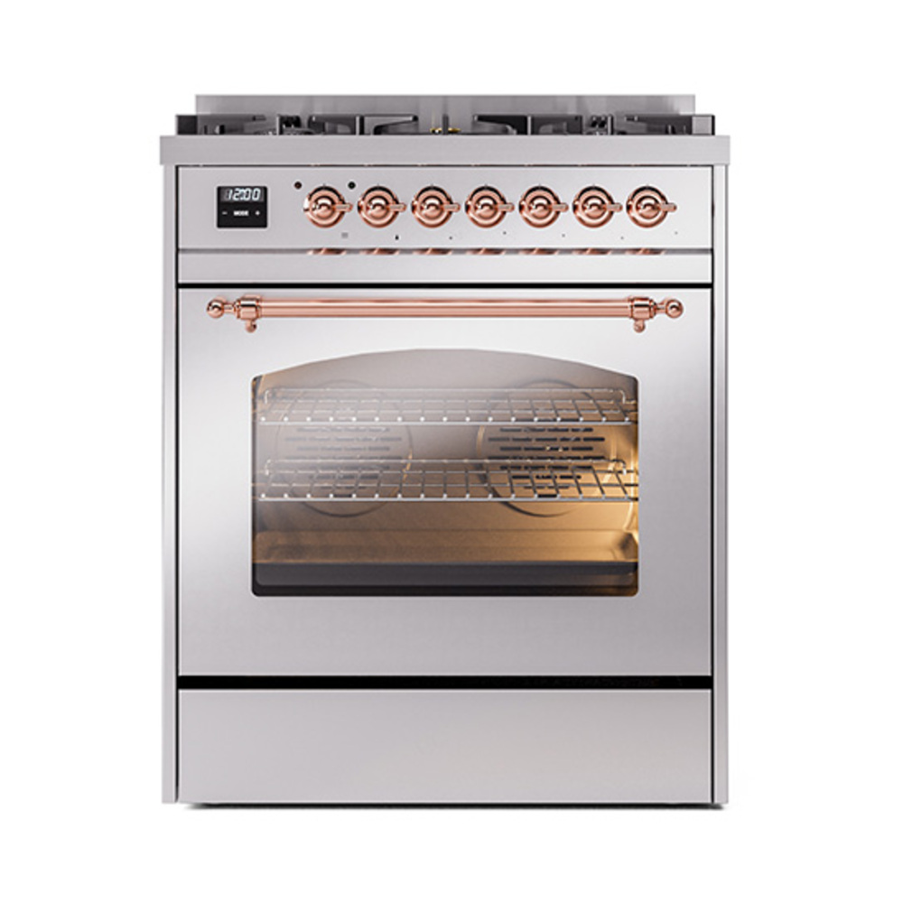 ILVE_UP30NMPSSPLP_Nostalgie_II_30"_Dual_Fuel_Range_front_view